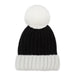 Sofia Ribbed Beanie - Black/White