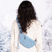 Quilted Puffer Crossbody Bag - Blue