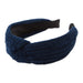 Chenille Knotted Headband - Navy