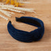 Chenille Knotted Headband - Navy