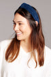 Chenille Knotted Headband - Navy