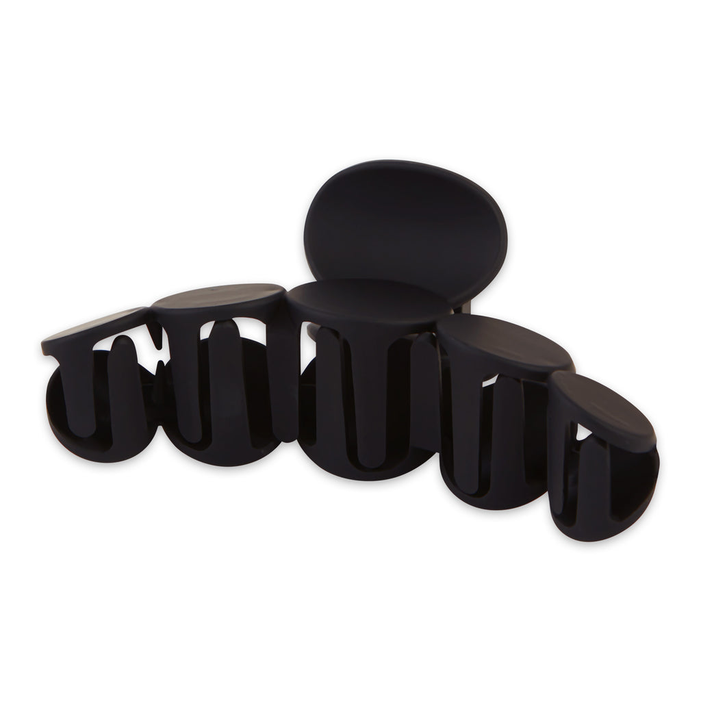 Matte Circles Hair Claw - Black