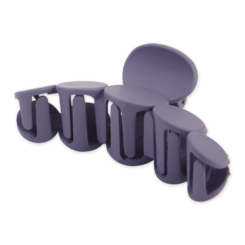 Matte Circles Hair Claw - Purple