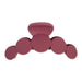 Matte Circles Hair Claw - Wine