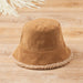 Corduroy Reversible Bucket Hat - Brown