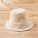 Corduroy Reversible Bucket Hat - Beige