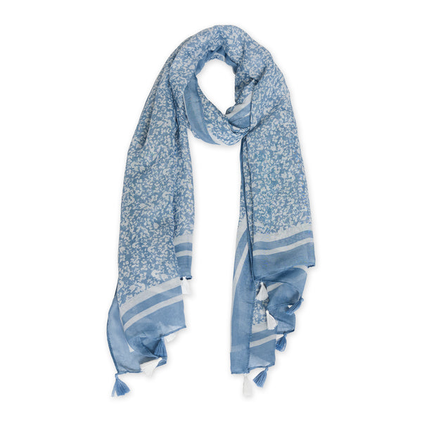 Floral Scarf - Blue