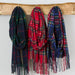 Winter Plaid Scarf - Red