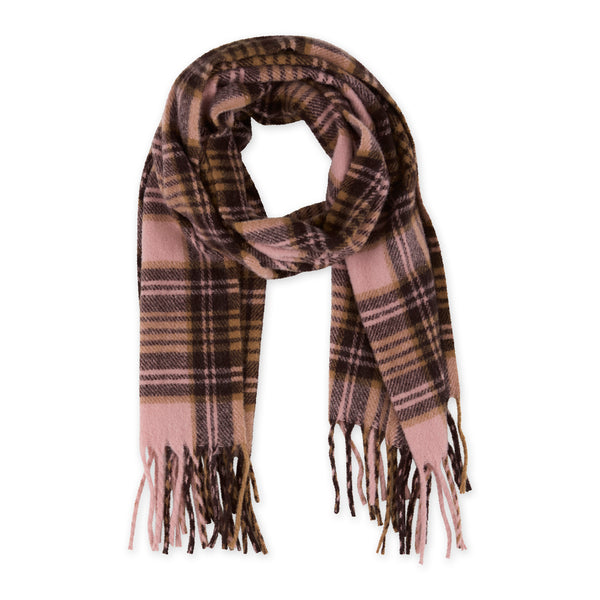 Autumn Plaid Scarf - Pink