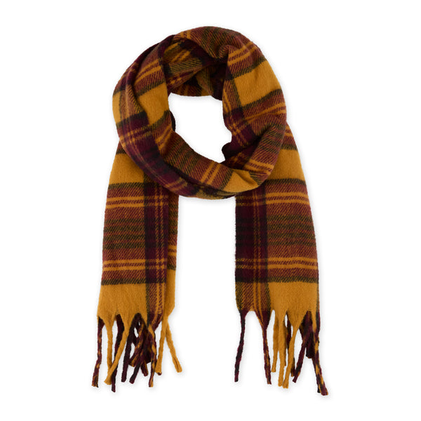 Autumn Plaid Scarf - Maroon