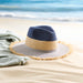 Kai Straw Hat - Navy/Gray