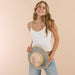 Kai Straw Hat - Pink / Gray