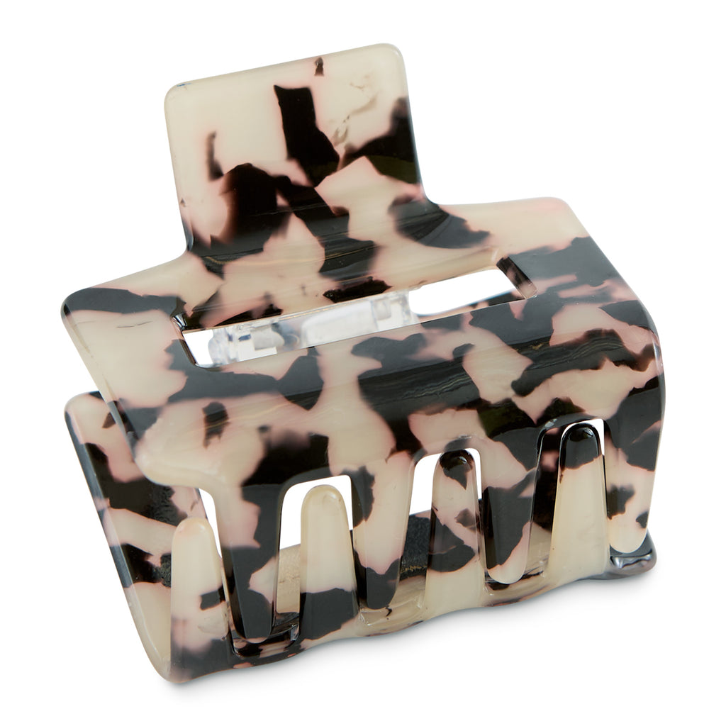 Small Rectangle Hair Claw - Blush Tortoise