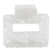 Small Rectangle Hair Claw - Pearl White