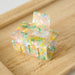 Small Rectangle Hair Claw - Multi Yellow