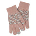 Sparkle Leopard Texting Knit Goves - Pink