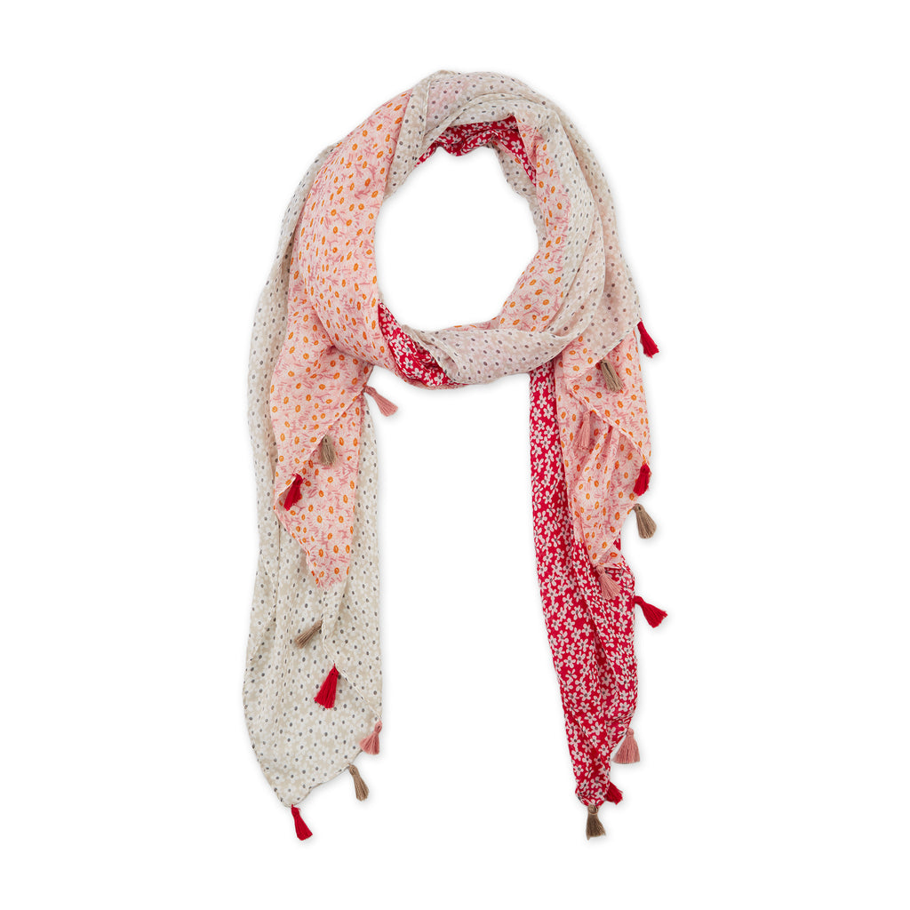 Ditsy Floral Scarf - Red
