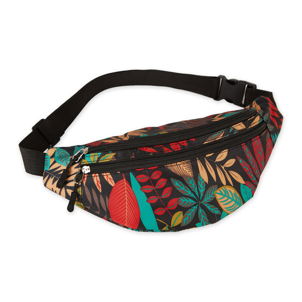 Tropical Print Fanny Pack - Red