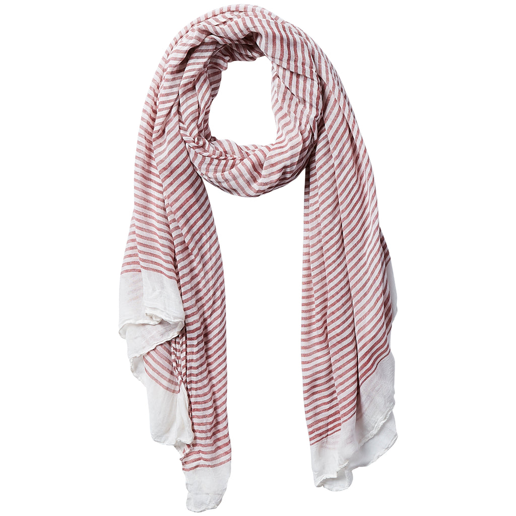 Tiny Stripe Insect Shield Scarf - Red - Tickled Pink Wholesale