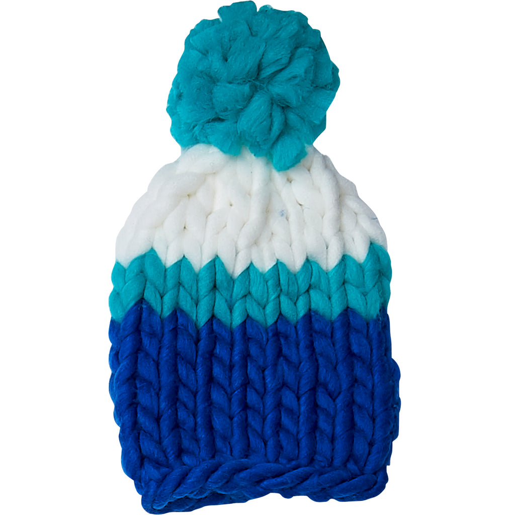 Navy & Blue Chunky Knit Hat - Tickled Pink Wholesale