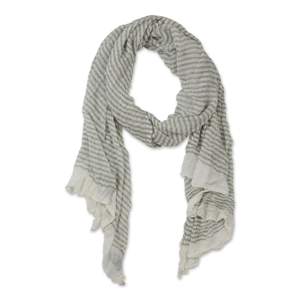 Tiny Stripe Insect Shield Scarf - Army Green