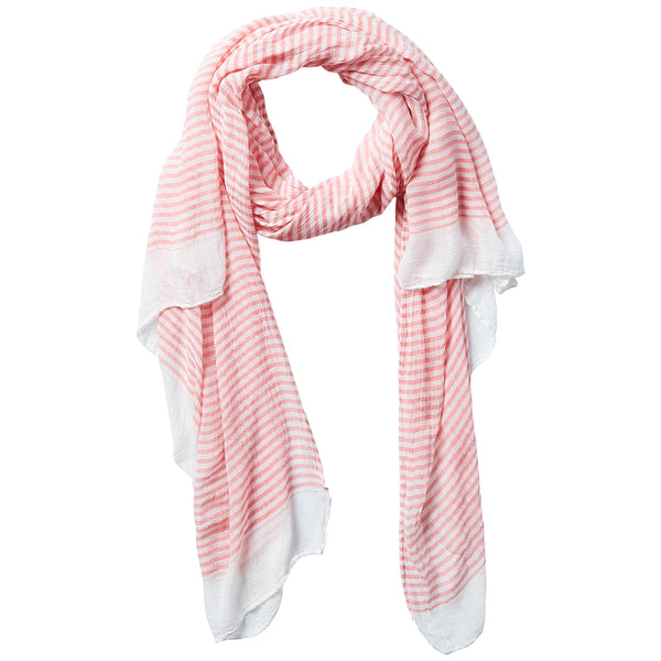 Tiny Stripe Insect Shield Scarf - Coral - Tickled Pink Wholesale