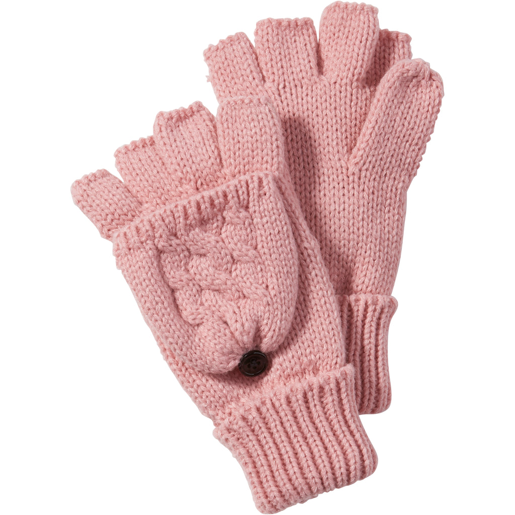 Ballet Pink Dove Cableknit Mittens - Tickled Pink Wholesale