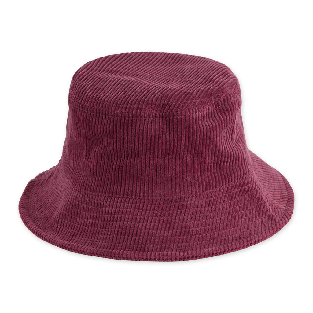 Corduroy Bucket Hat - Cranberry
