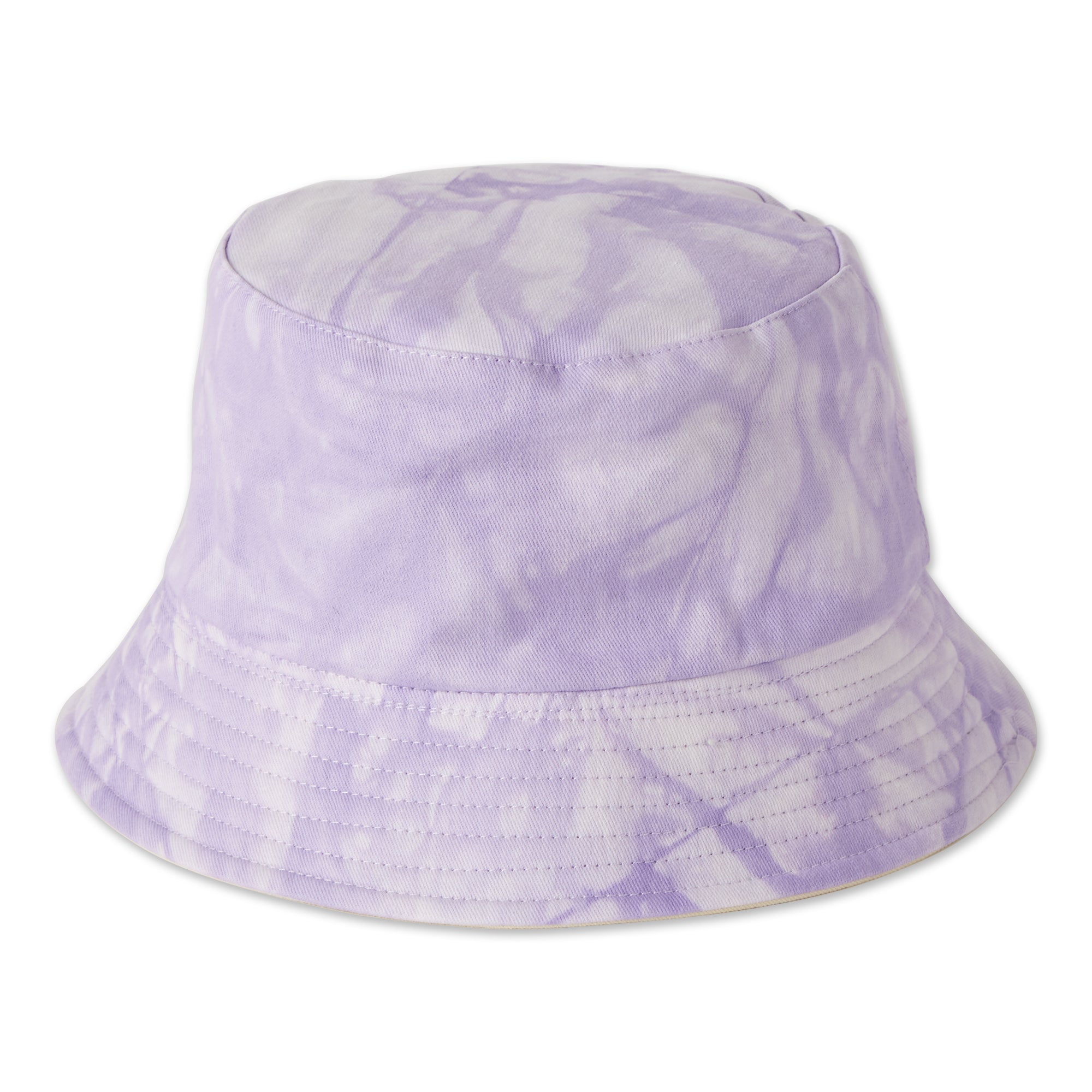 Tickled Pink Cotton Tie Dye Bucket Hat - Purple